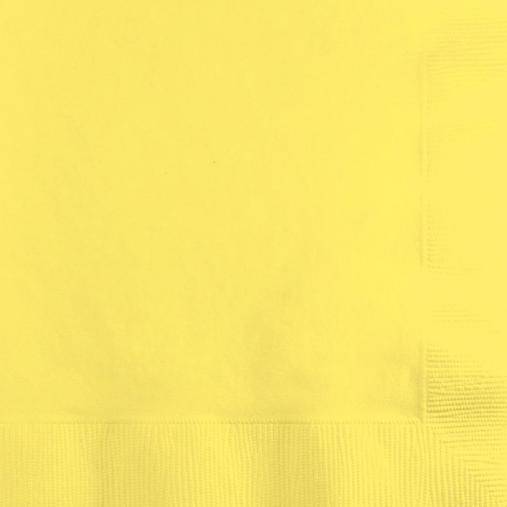 Mimosa Yellow 2-Ply Disposable Beverage Napkins S1396