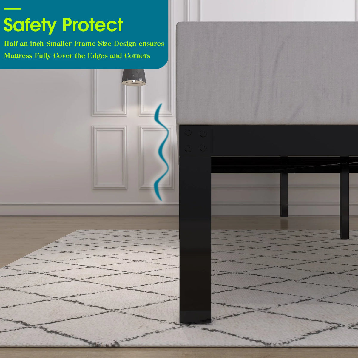 Queen Heavy Duty Metal Platform Bed Frame P1791