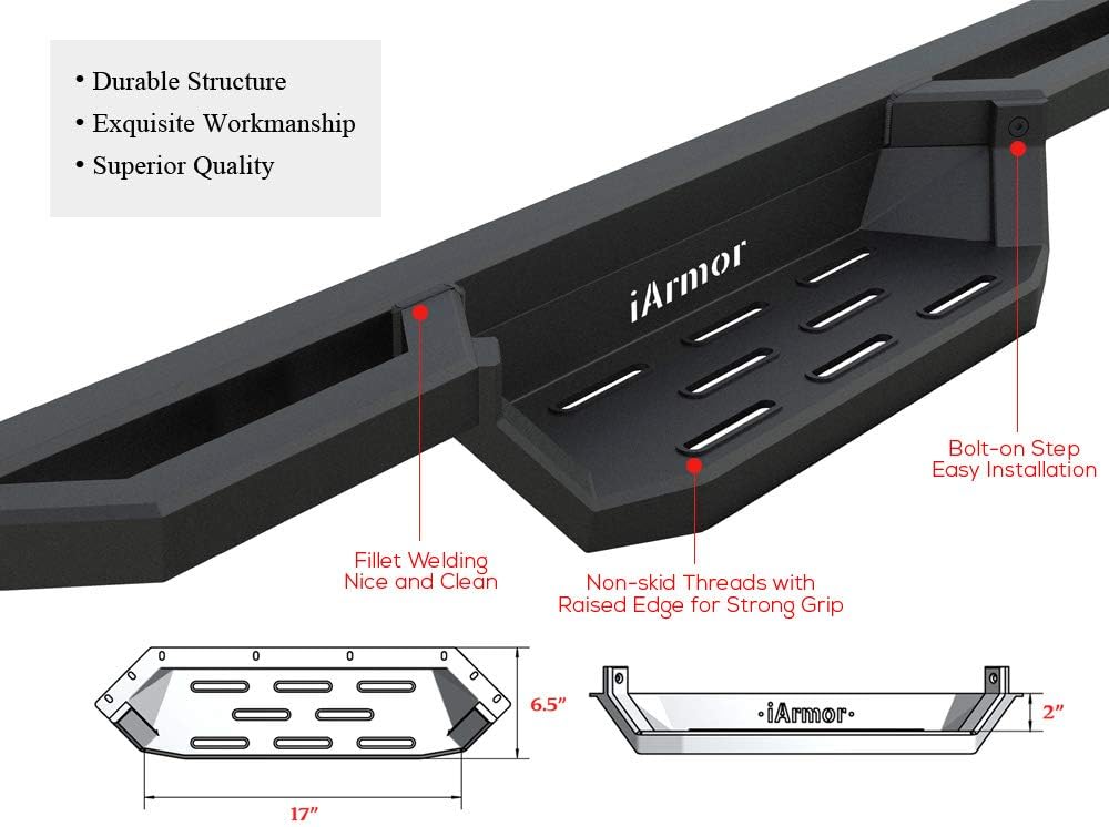 Drop Steps Running Boards Rocker Slider for Toyota Tundra Double Cab O80026