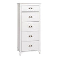 White 5 Drawer Lingerie Chest V466