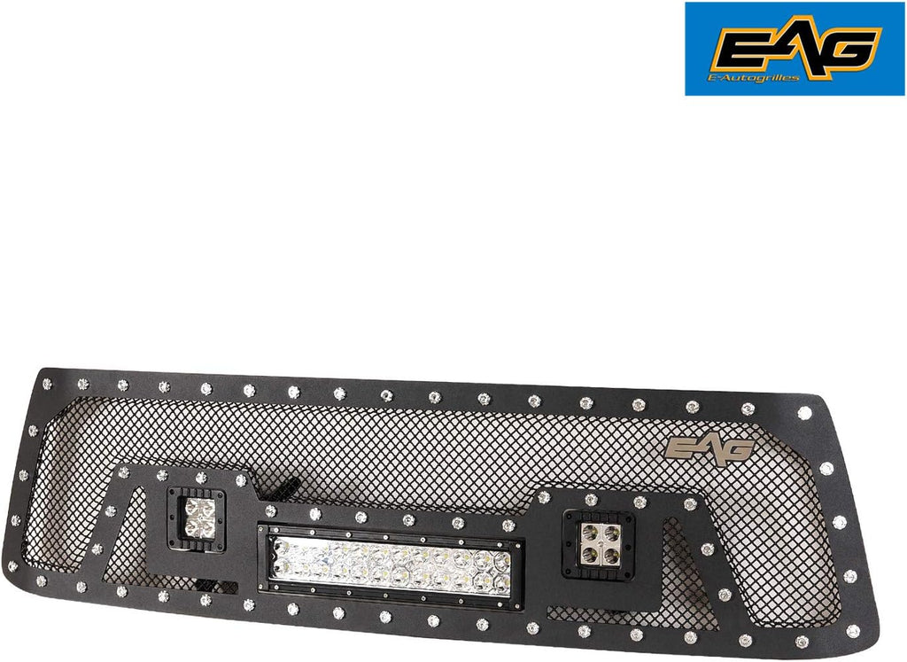 Black Stainless Steel Wire Mesh Grille with 3 LED Lights V936215