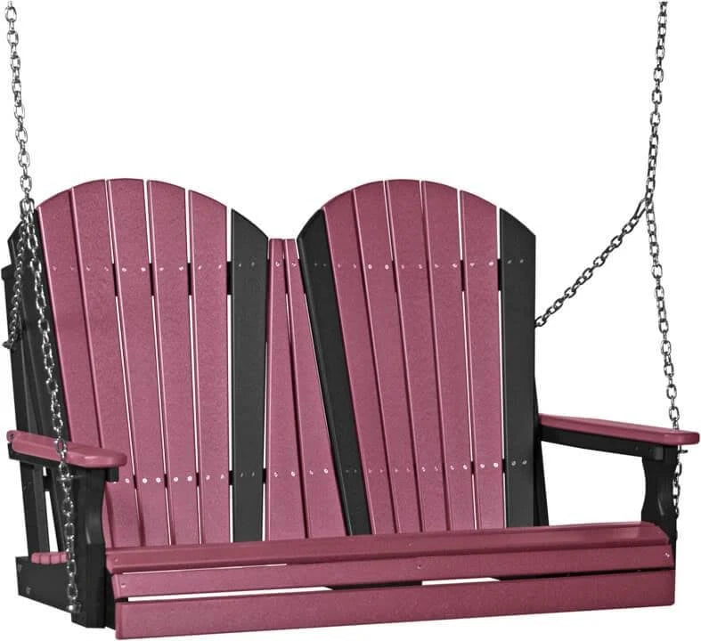 Black Recycled Plastic Porch Swing C9372