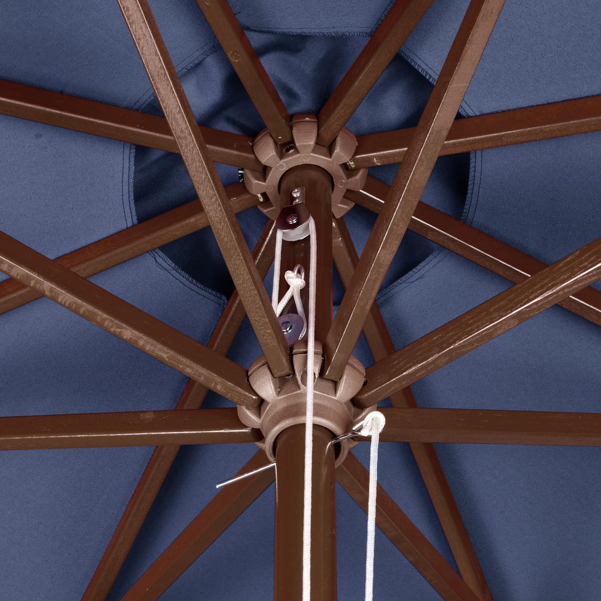 9ft Wooden Pole Patio Umbrella 8 Ribs J741804