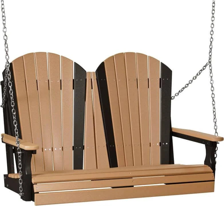 Black Recycled Plastic Porch Swing C9372