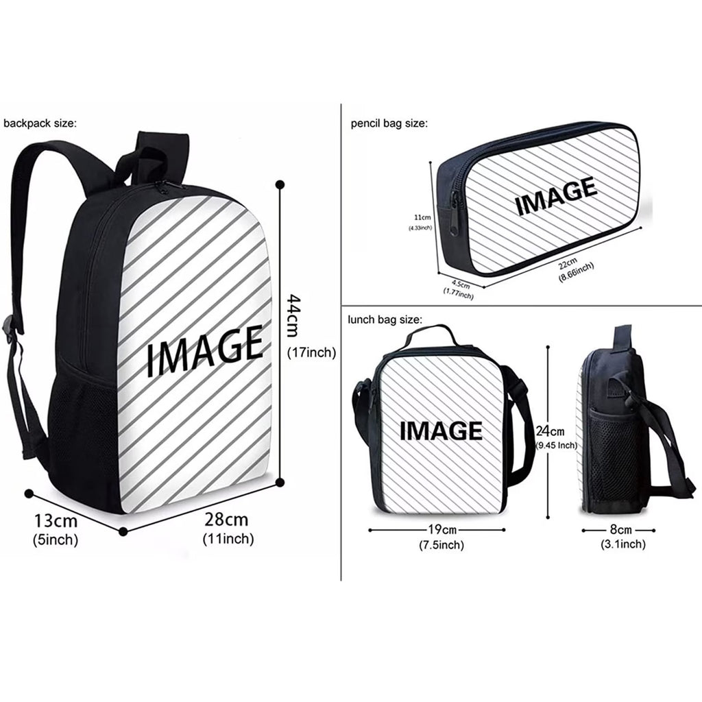 Panda Backpack Set with Lunch Bag and Pencil Case, 3-Pieces Q64994
