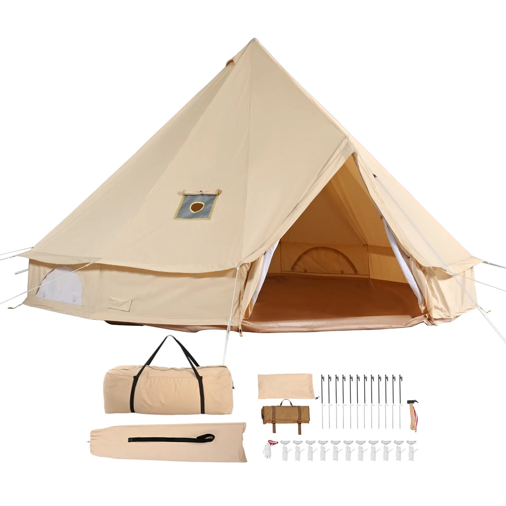 Canvas Bell Tent 4-Season with Stove Jack U67977