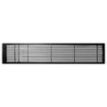 Black-Matte Solid Aluminum Fixed Bar Supply Return Air Vent Grille N27198
