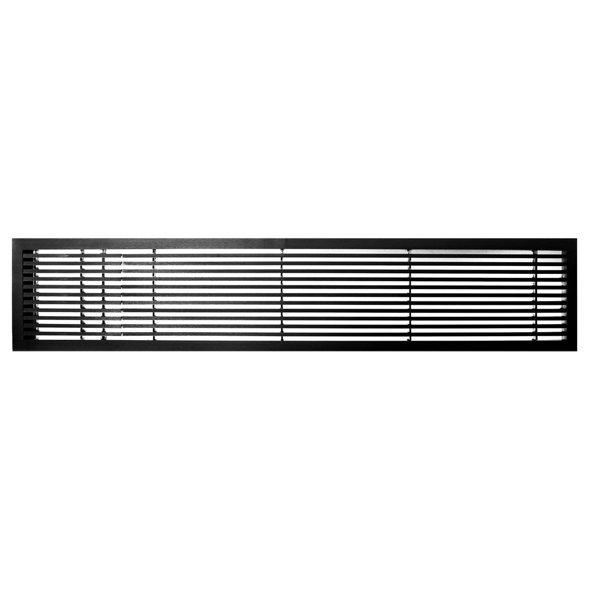 Black-Matte Solid Aluminum Fixed Bar Supply Return Air Vent Grille N27198