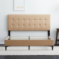 Beige Tufted Upholstered Bed, Twin M23518