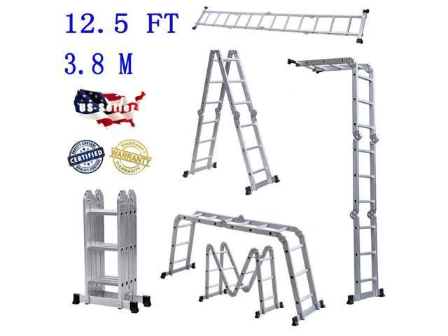 12.5 ft Aluminum Folding Scaffold Ladder K26308