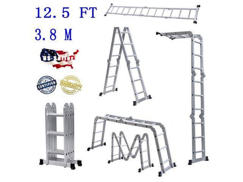 12.5 ft Aluminum Folding Scaffold Ladder K26308