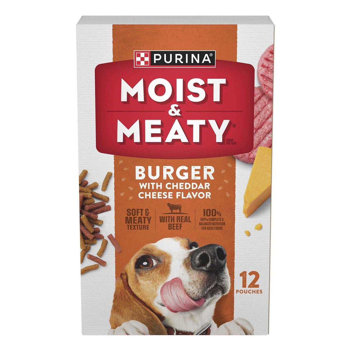 Moist & Meaty Burger with Cheddar Cheese Flavor Dry Dog Food M82137