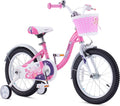 Green 14 Inch Kids Bike with Basket W8354