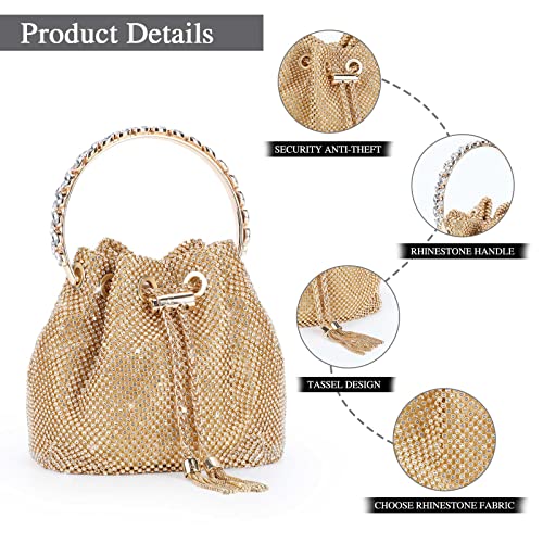Rhinestone Clutch Purse Top Handle Sparkly Evening Bag Glitter Mini Handbag V1198