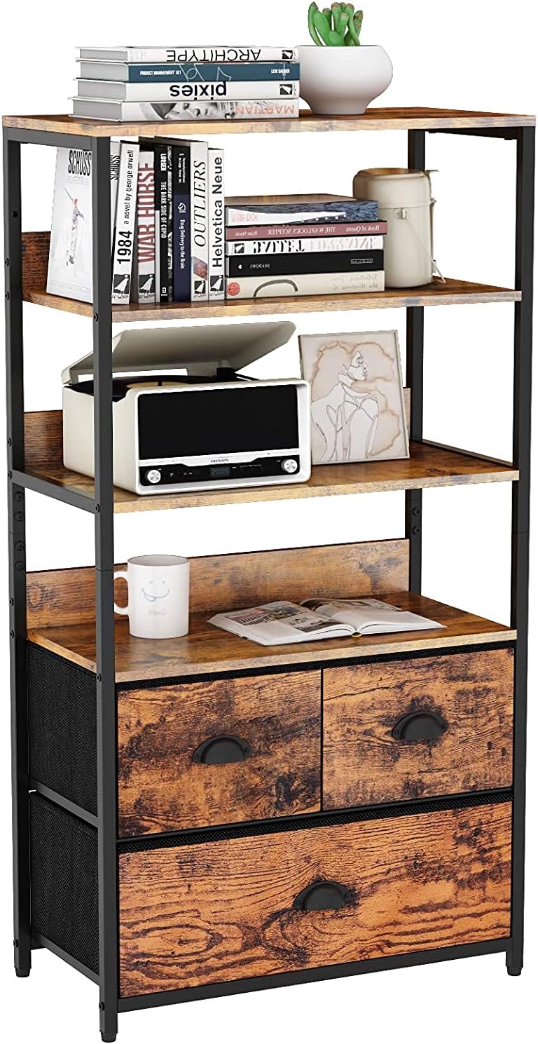 4-Tier Storage Shelf Unit with 3 Drawers P20756
