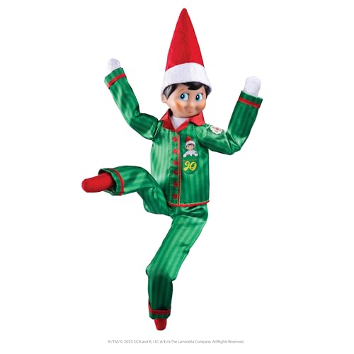 Boy with Blue Eyes Posable Christmas Elf and Storybook P803