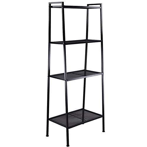 Black 4 Tier Metal Ladder Bookshelf T38125