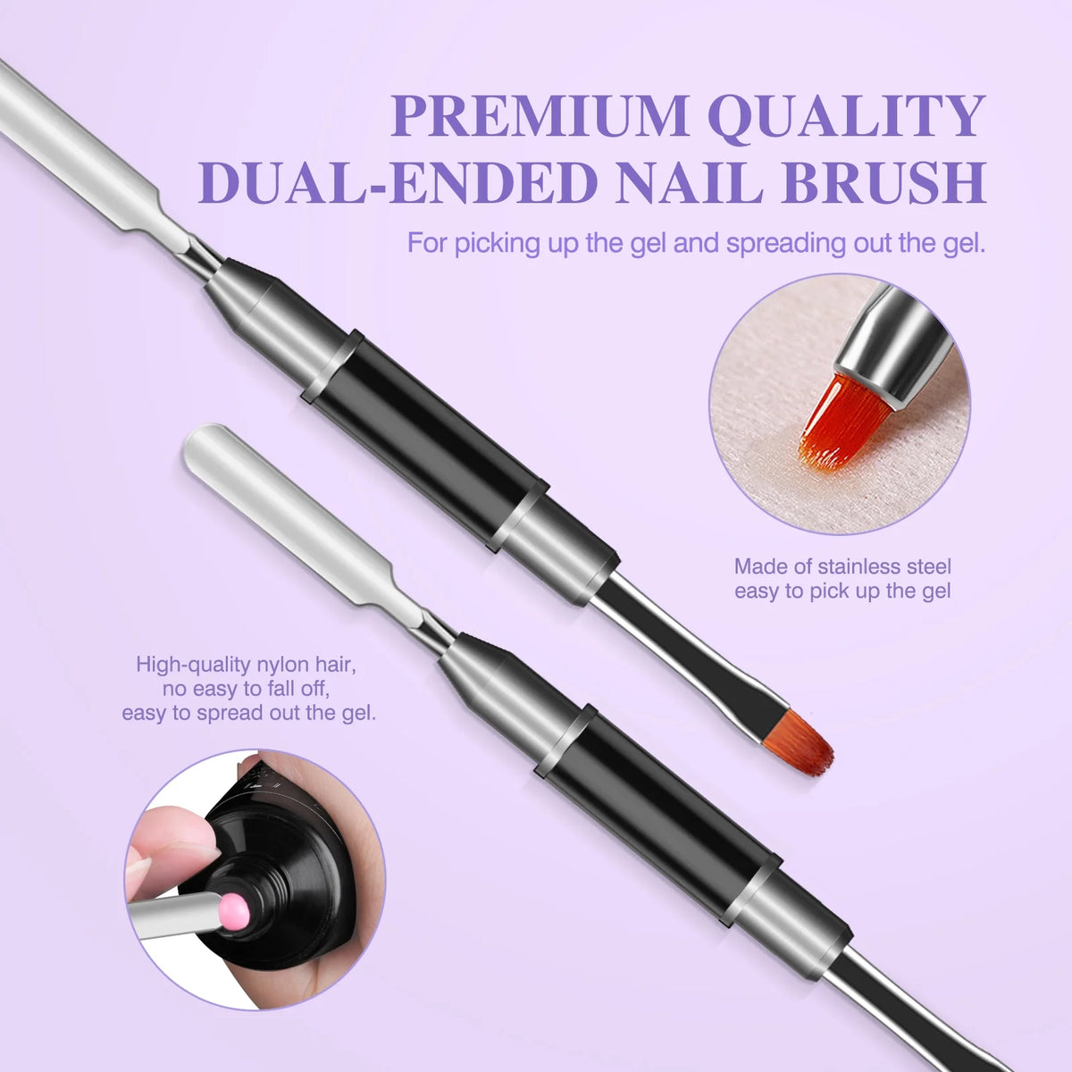 6 Colors Poly Extension Gel Nail Kit with Nail Lamp T100