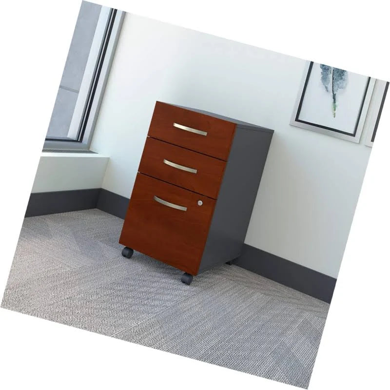 3 Drawer Mobile File Cabinet in Hansen Cherry B6817