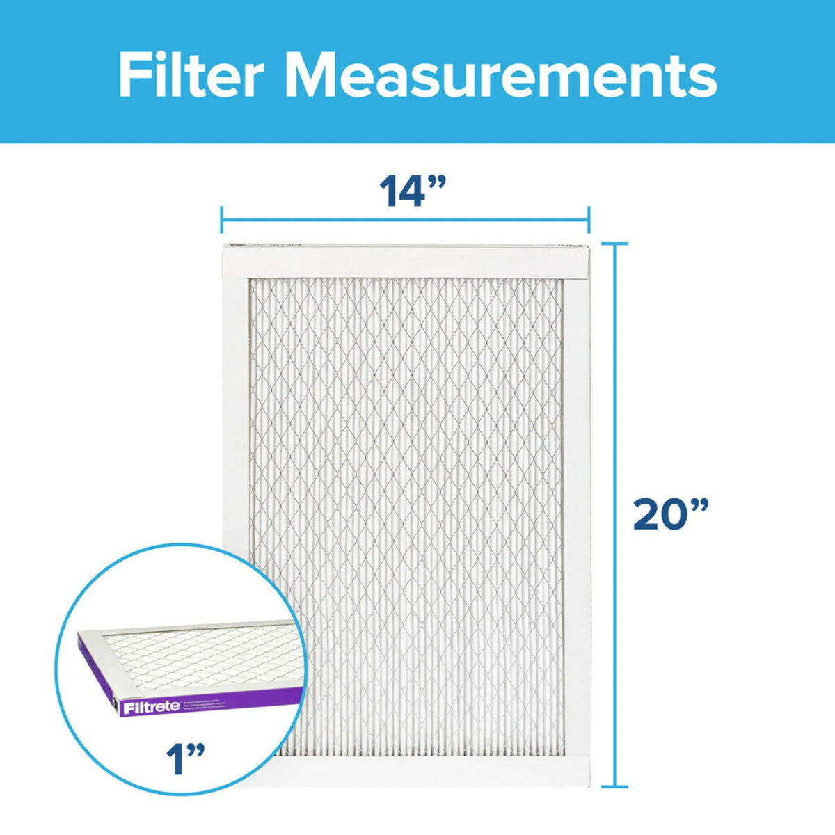 14x20x1 MERV 12 Air Filter, 2 Filters P458