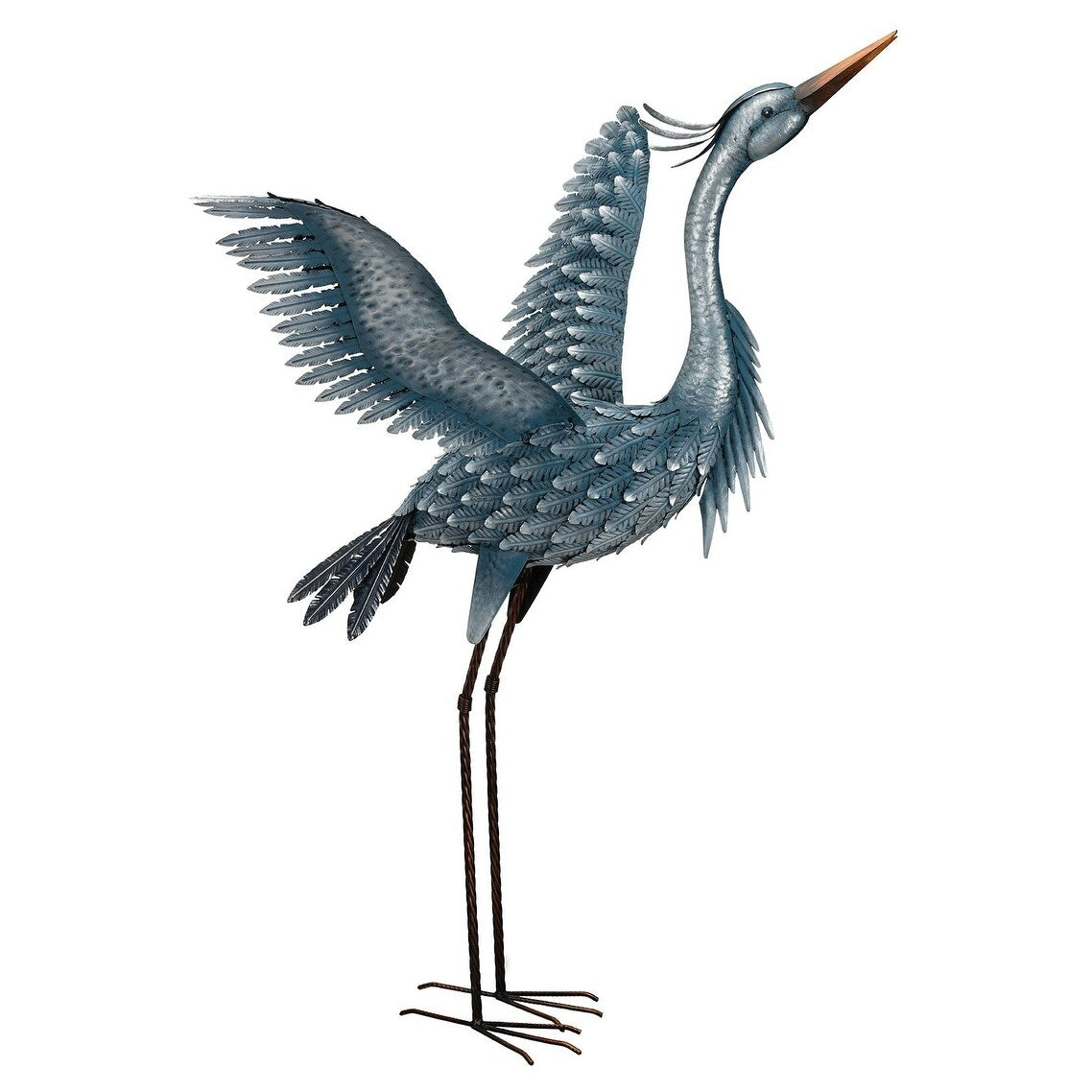 Metallic Blue Heron Wings Up 24.5"X38.5"X47" C903088
