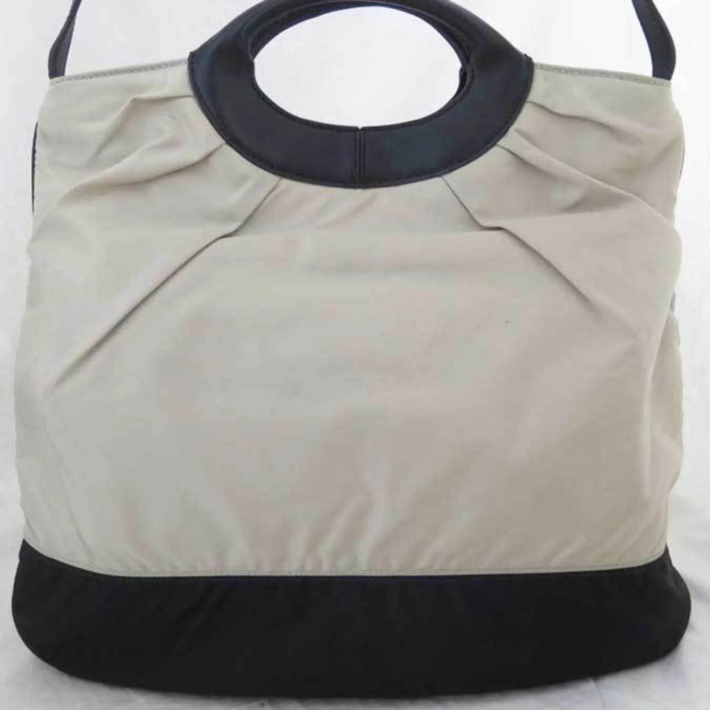 Pre-Owned Nylon Leather Handbag Shoulder Bag Z857136