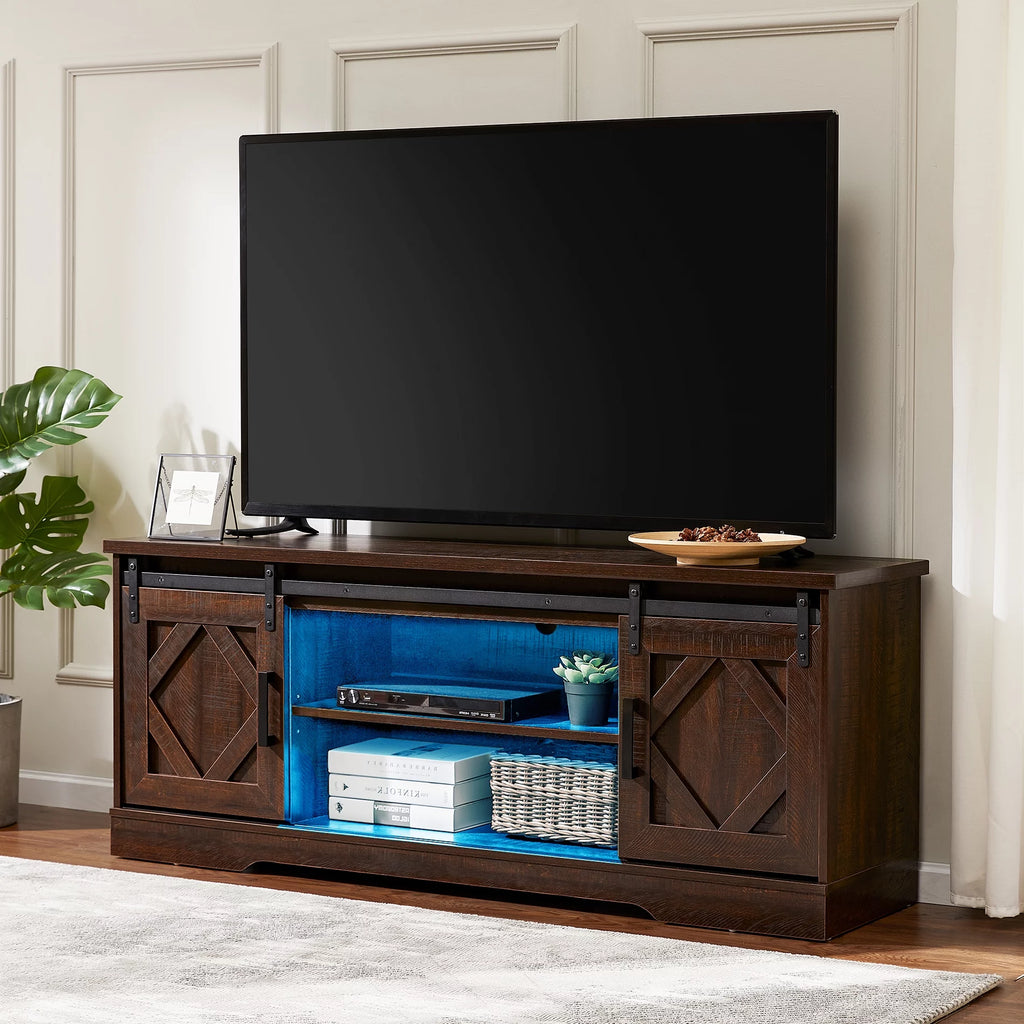 Brown TV Stand with Storage F417377
