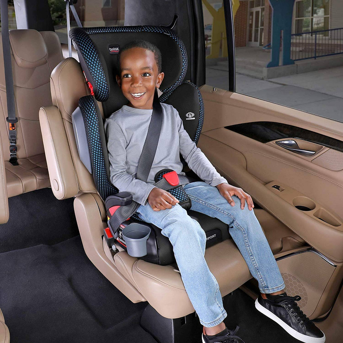 Cool Flow Grey Belt-Positioning Booster Car Seat M955
