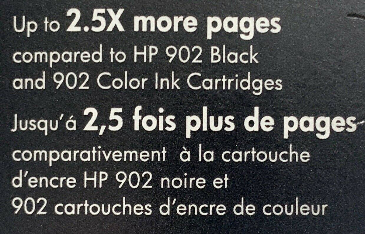 5-Pack HP 902XL Ink Cartridge Yellow Magenta Cyan Black E664965