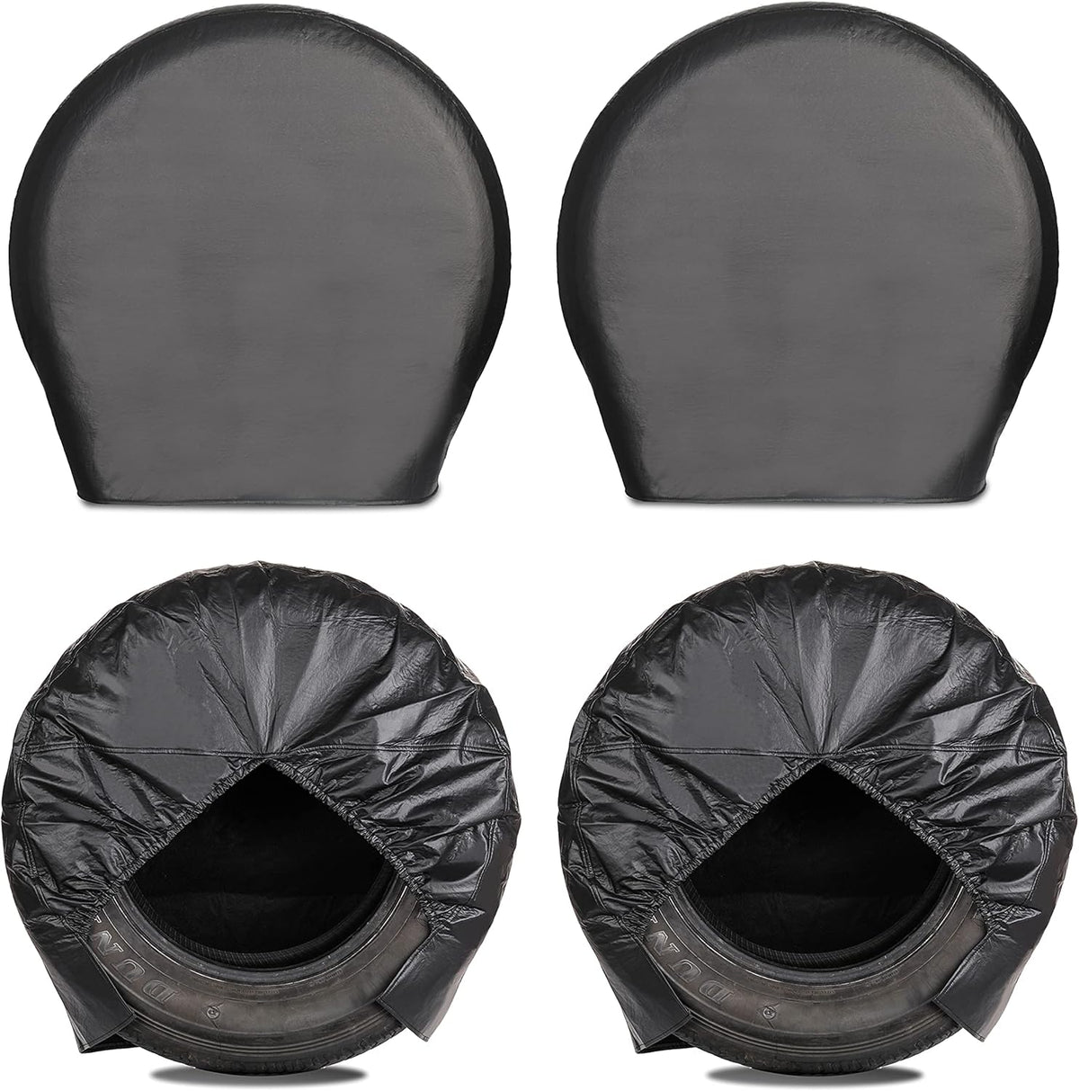 Heavy Duty Thicken Tire Covers for RV Wheel, 4 Pack, for Diameter 27"-29", Charcoal Z770