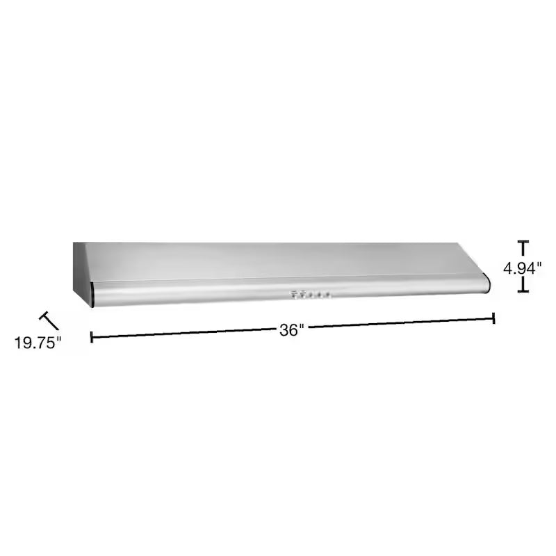36 in. Under Cabinet Convertible Range Hood in Stainless Steel O1807