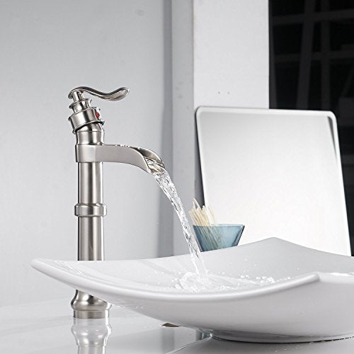 Oil Rubbed Bronze Vessel Sink Faucet Single Hole Waterfall Faucet P19879