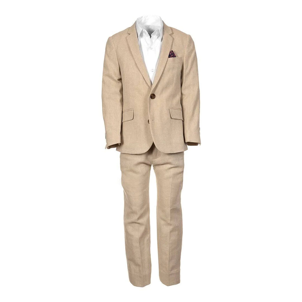 Khaki Herringbone Suit B580