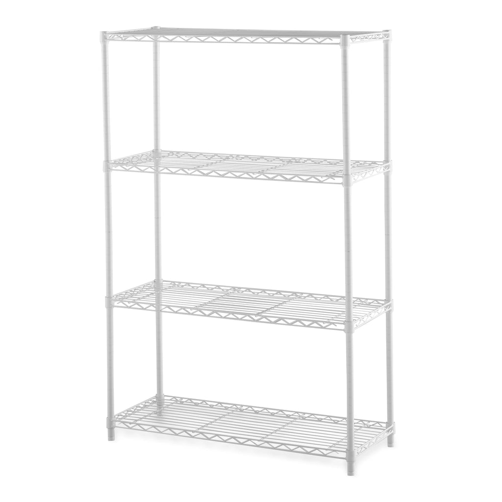 Steel 4-Tier Storage Shelf Unit White T22584