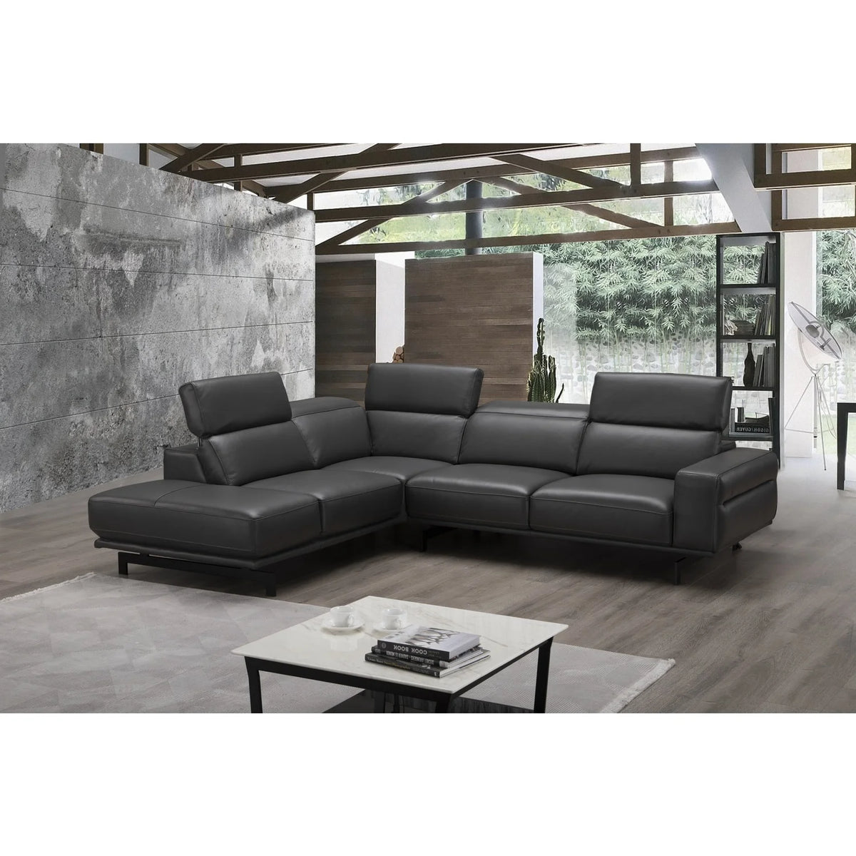 Slate Grey Left Facing Sectional Q6709