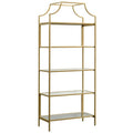 5 Shelf Bookcase, Satin Gold L728