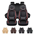 5 Seats PU Leather Car Seat Covers with 4 Pillows Black+Red M349340