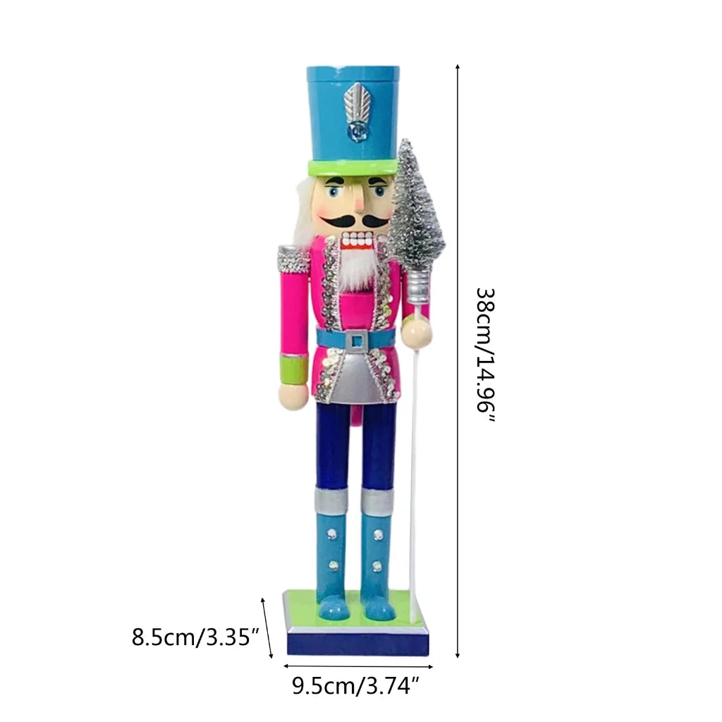 15 Inch Colorful Wooden Nutcracker Soldier Doll Figurine C352401