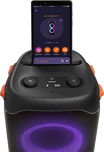 Portable Party Speaker with Built-in Lights - Black G4341