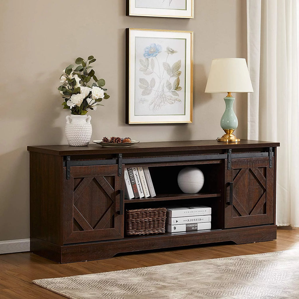 Brown TV Stand with Storage F417377