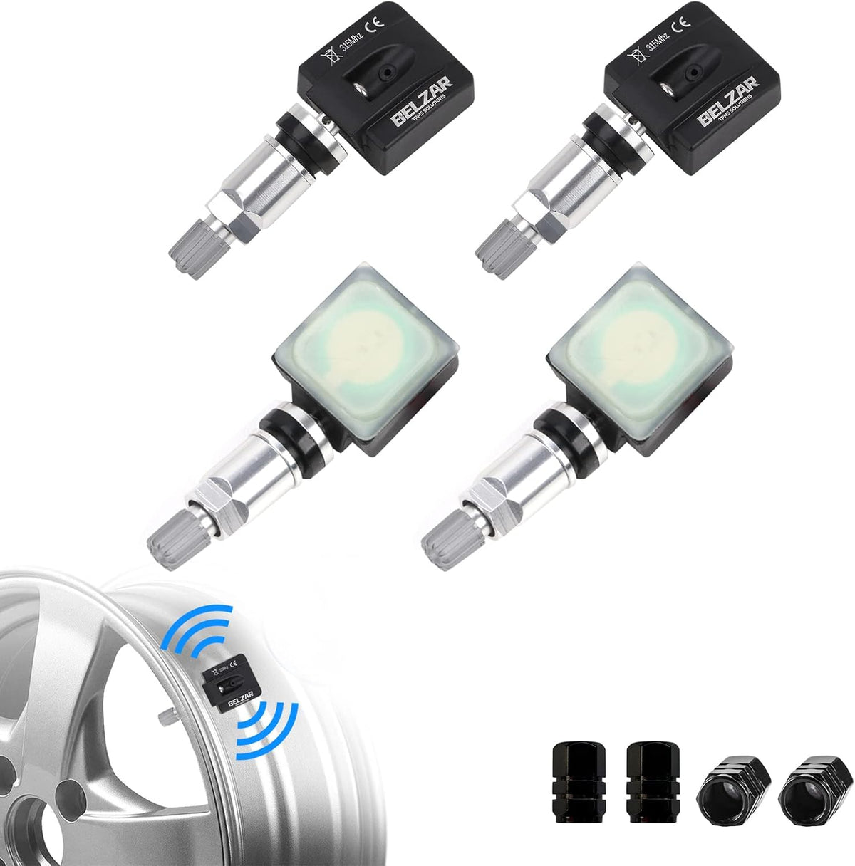 TPMS Preprogrammed 315MHz Tire Pressure Sensors 4 Pack Z97362