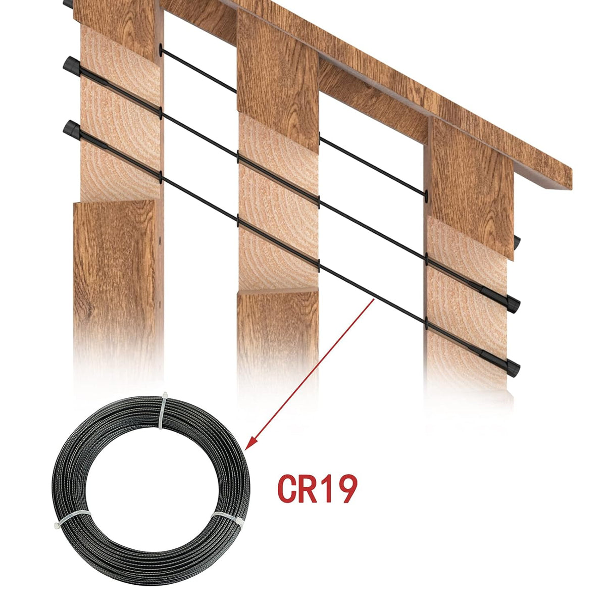 Black Cable Railing Kit T316 Stainless Steel Y2871