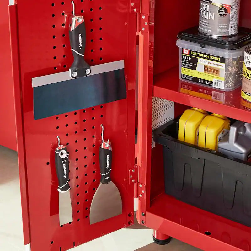 24-Gauge Steel 2-Door Garage Base Cabinet in Red Y520