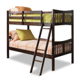 Twin Bunk Bed Solid Hardwood Espresso J845251