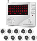 Wireless Calling System with 10 Waterproof Call Buttons and 1 Monitoring Unit J85509
