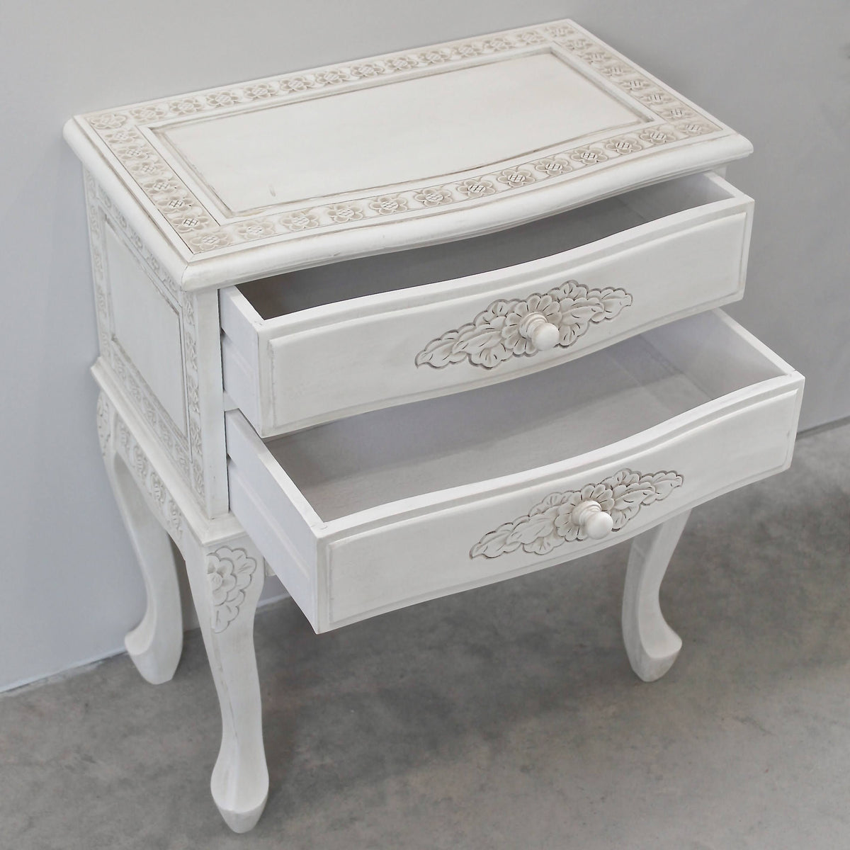 White 2-Drawer End Table H75439