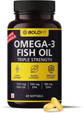 Omega 3 Fish Oil Capsules 550 Mg EPA & 365 Mg DHA 60 Softgels J7813