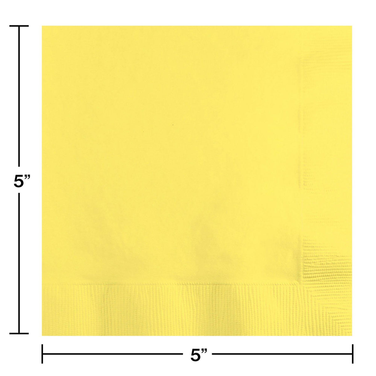 Mimosa Yellow 2-Ply Disposable Beverage Napkins S1396