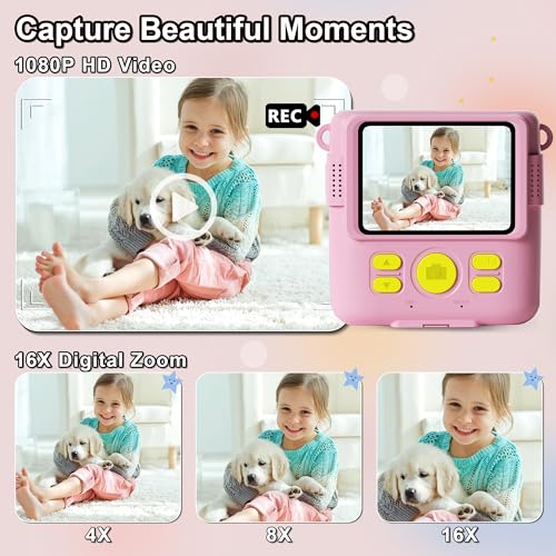 Kids Instant Print Camera with 32GB Card Purple T178
