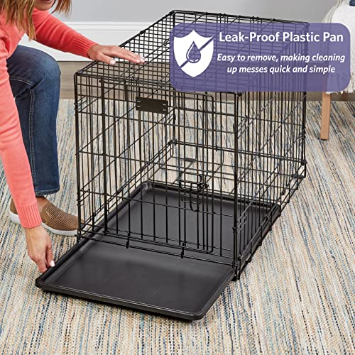 Single & Double Door Dog Crate with Leak-Proof Pan J269